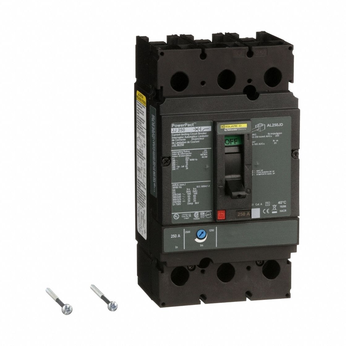 SQUARE D JJL36250 Molded Case Circuit Breaker 600V 250A