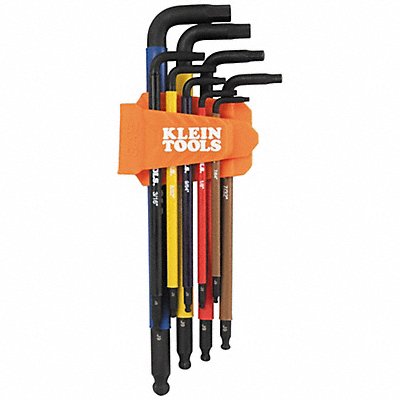 KLEIN TOOLS BLS9 Hex Key Caddy Set XL L-Style CC 9 Pc