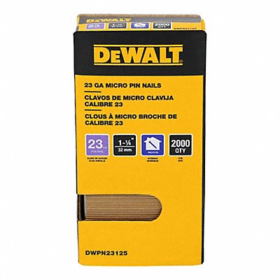 DEWALT DWPN23125 Pin Nails 1 1/4 in L Steel PK2000