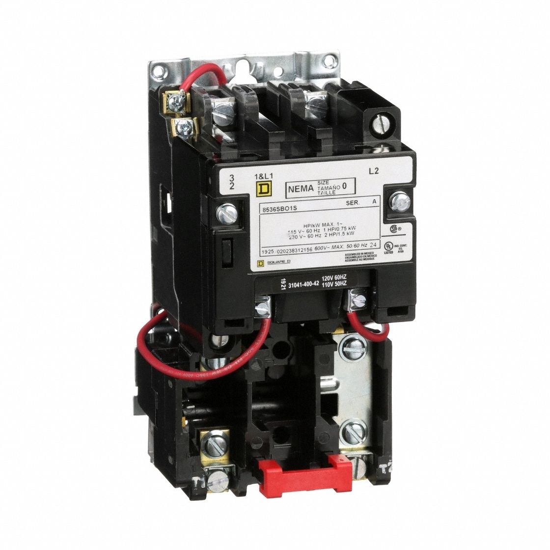 SQUARE D 8536SBO1V02S Starter 600Vac 18Amp Nema +Options