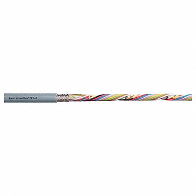CHAINFLEX CF2400103 Data Cable PVC 0.22 in dia Silver Grey