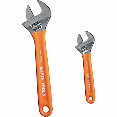 KLEIN TOOLS D5072 Wrenches Adj Extra-Cap 2-Piece