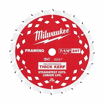 MILWAUKEE 48400740 Thick Kerf Circ Saw Blade 7-1/4 In.