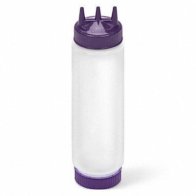 VOLLRATH 33242135454 Squeeze Bottle Clear/Purple Polyethylene