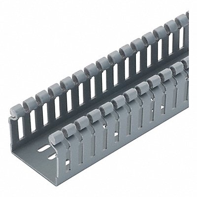 PANDUIT H2X4LG6 Wire Duct Wide Slot Gray L 6 Ft