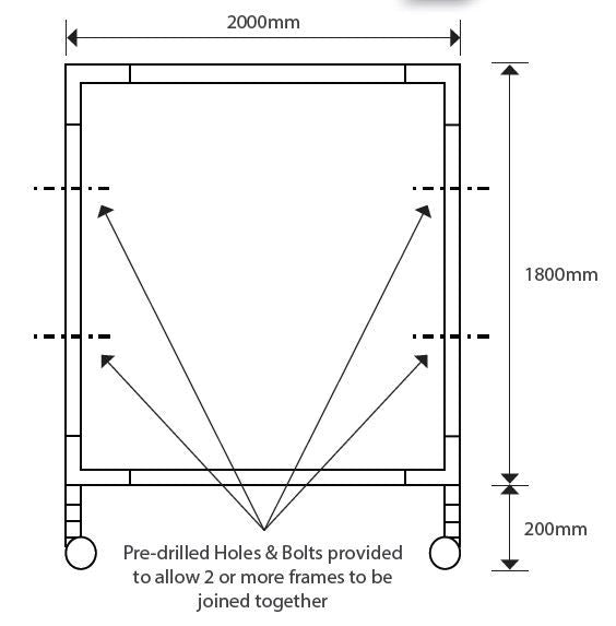 Weldclass WC-03861 Replacement Wheel Set (4) Suit 7-WCF1820 Curtain Frame - view 7