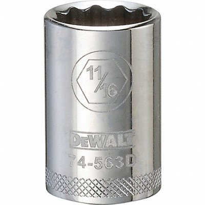 DEWALT DWMT74563OSP Deep Socket 1/2in 12-Point 11/16in