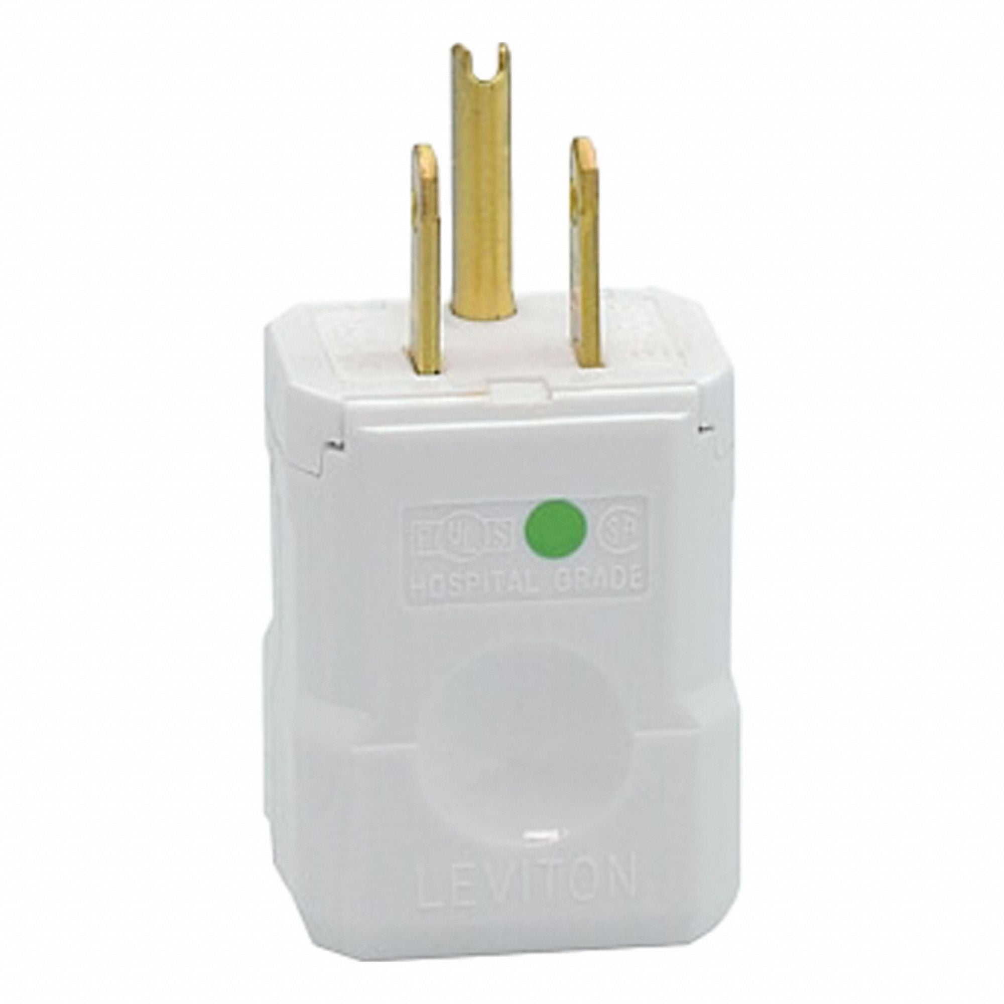 LEVITON 8256V Python Plug Straight 15 A Grounded