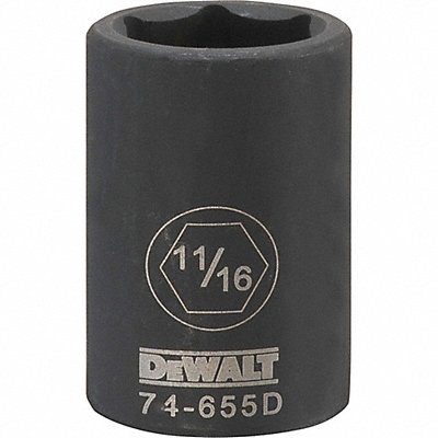 DEWALT DWMT74655OSP Impact Socket 6PT 1/2in Dr 11/16in SAE