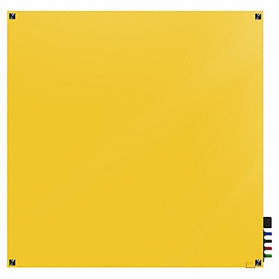 GHENT HMYSM44YW Dry Erase Board Magnetic Glass 48 W