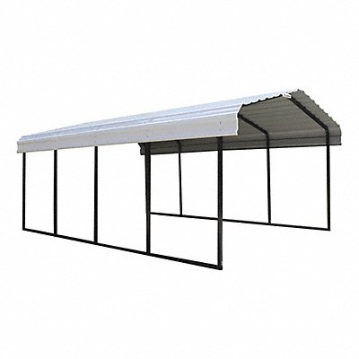 ARROW CPH122007 Carport Black Galvanized Steel