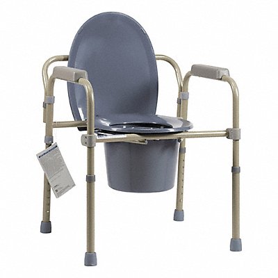 DYNAREX 10373 Commode Chair Gray 350 lb Max Weight