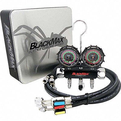 BLACKMAX MBH4P5EZ Mechanical Manifold Gauge Set 2 Valves