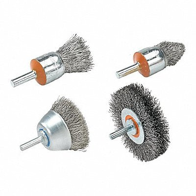 WALTER SURFACE TECHNOLOGIES 13C225 Mtd Spherical Brush Crimped 2 x2