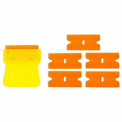 HARDLINE PRODUCTS GSR5GPOE Scraper 2 in L Razor Blade Plastic