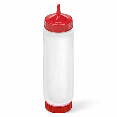 VOLLRATH 49242130202 Squeeze Bottle Clear/Red Polyethylene