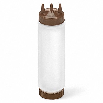 VOLLRATH 33242130101 Squeeze Bottle Brown/Clear Polyethylene