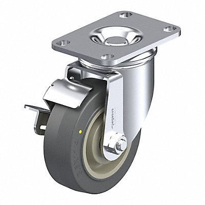 BLICKLE P12SPRP035B12WBEL Plate Caster Swivel Rubber 4 11/16 H