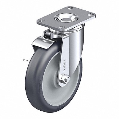 GRAINGER P12SUP050B12WB Plate Caster Swivel Polyurethane 6 3/16 H