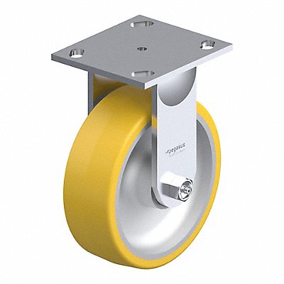 GRAINGER P21RUA060R14 Plate Caster Rigid Polyurethane 7 1/2 H