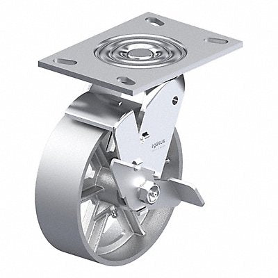 GRAINGER P21SC050R16WB Plate Caster Swivel Iron 6 1/2 H