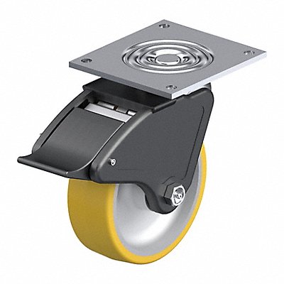 GRAINGER P21SUA060R15TBF Plate Caster Swivel Polyurethane 7 1/2 H