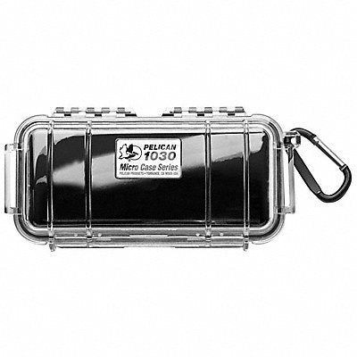 PELICAN 1030S Micro Case Black 6-3/8x2-5/8x2-1/16In