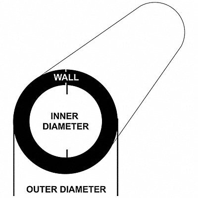 GRAINGER 487720 M0054 Stainless Steel Round Tube 304 72 in Overall L