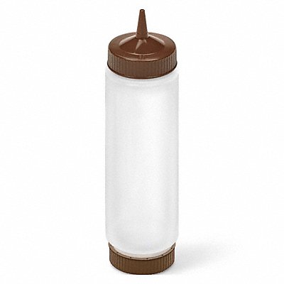 VOLLRATH 49242130101 Squeeze Bottle Brown/Clear Polyethylene