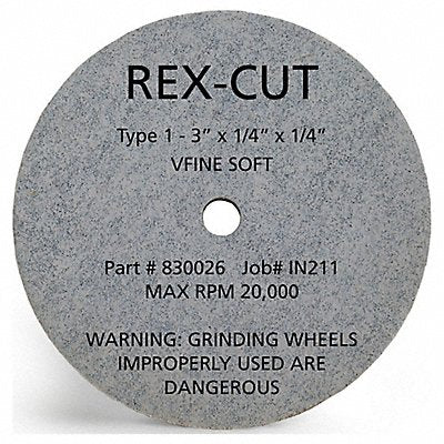 REX CUT 830022 Cut Off Wheel MedSoft 3 x1/8 x1/4 20000rpm