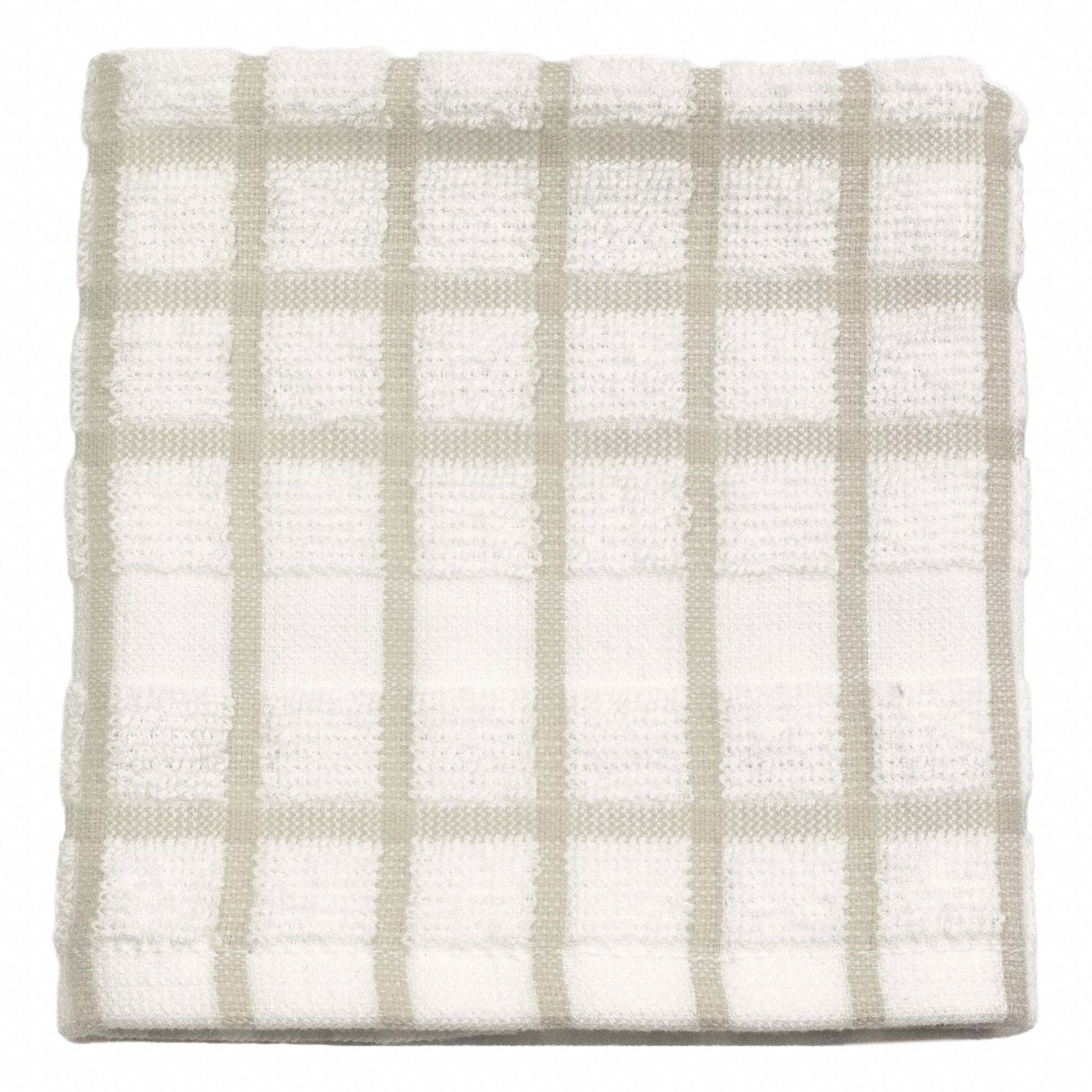 MARTEX 1C41665 Dish Cloth Khaki-White Check PK 288