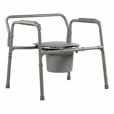 DYNAREX 10374 Commode Chair Gray 650 lb Max Weight