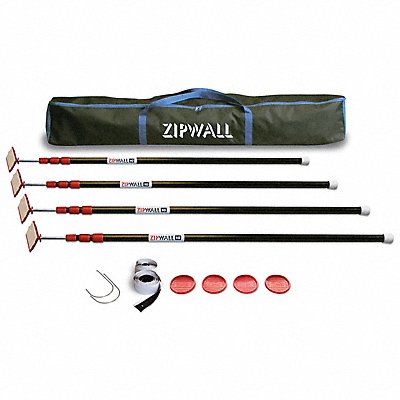ZIPWALL ZP4 Dust Barrier System (4) 10 ft Poles