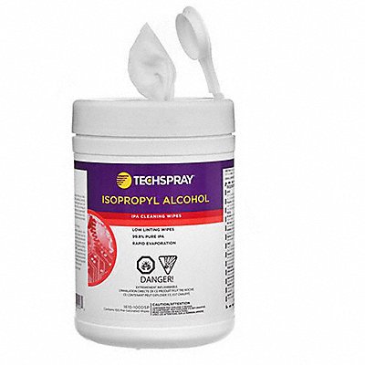 TECHSPRAY 1610100FL Cleaning Wipes Self-Close Tub PK100