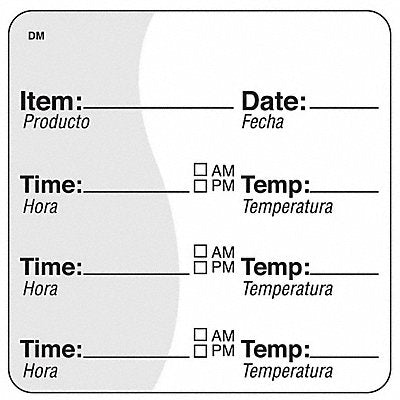 DAYMARK 113621 Food Rotation Label Black PK250