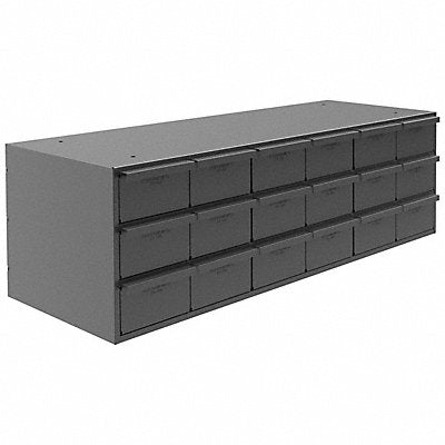 DURHAM MFG 595 Bin Cab 18GreyDrwr Gry 10.75 H GreyDrwr