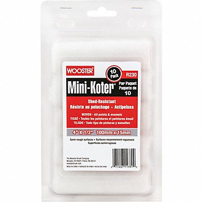 WOOSTER R1304 Paint Roller Cover 1/4 Dia Core PK10