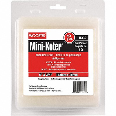 WOOSTER R1326 Paint Roller Cover 1/4 Dia Core PK10