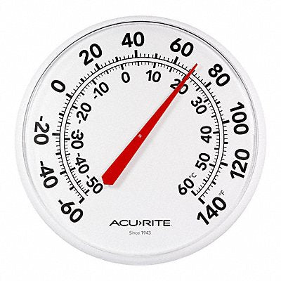 ACURITE 01360A3 Analog Thermometer 1 in Overall D.