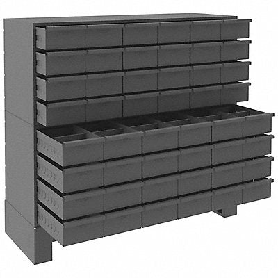 DURHAM MFG 1795 Bin Cab 48GreyDrwr Gry 33 3/4 H GreyDrwr