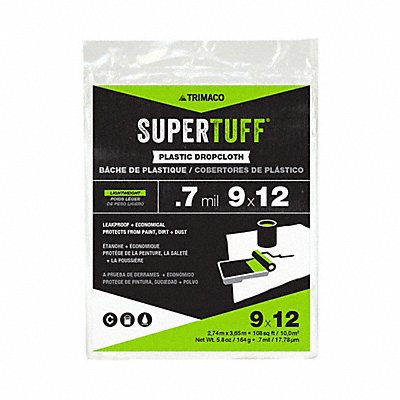 TRIMACO 3307 Drop Cloth LDPE 9 ft.L 0.7 mil