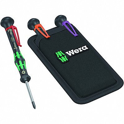 WERA 5300063001 Screwdriver Set 5 3/4 in L 3 Pieces