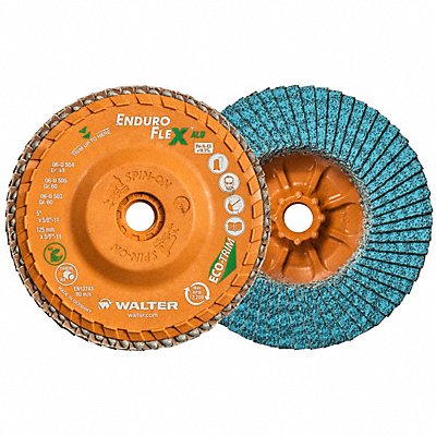 WALTER SURFACE TECHNOLOGIES 15U706 Flap Disc Aluminum 7 dia 8 600 RPM