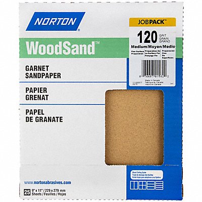NORTON 7660701582 Sandpaper Sheet Grit 120 11 L 9 W