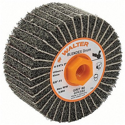 WALTER SURFACE TECHNOLOGIES 07K322 Finishing Drum Silicon Carbide 4 1/4 dia