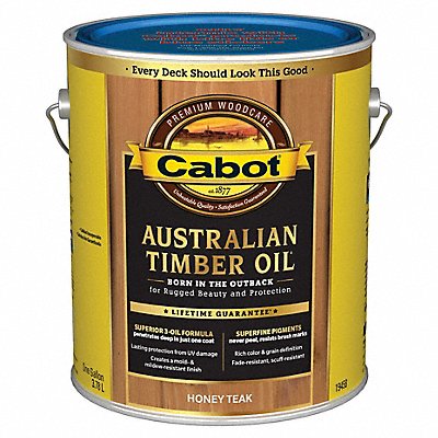 CABOT 1400020000000 Stain Honey Teak Toned Flat 1 gal.