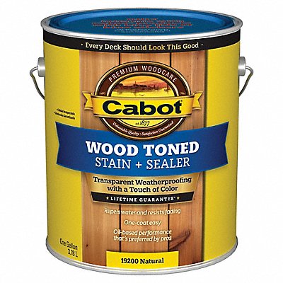 CABOT 1400020000000 Exterior Stain Natural Toned Flat 1 gal.