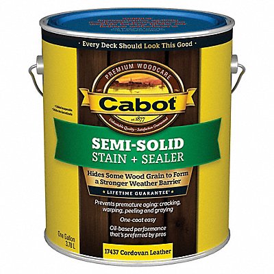 CABOT 1400020000000 Stain Cordovan Brown SemiSolid Flat 1gal