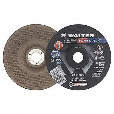 WALTER SURFACE TECHNOLOGIES 08N602 Grinding Wheel T27 6x1/8x7/8