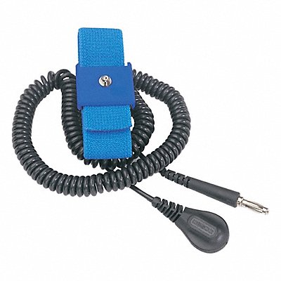 DESCO 9070 Wrist Strap Silver Nylon W 6 Ft Cord